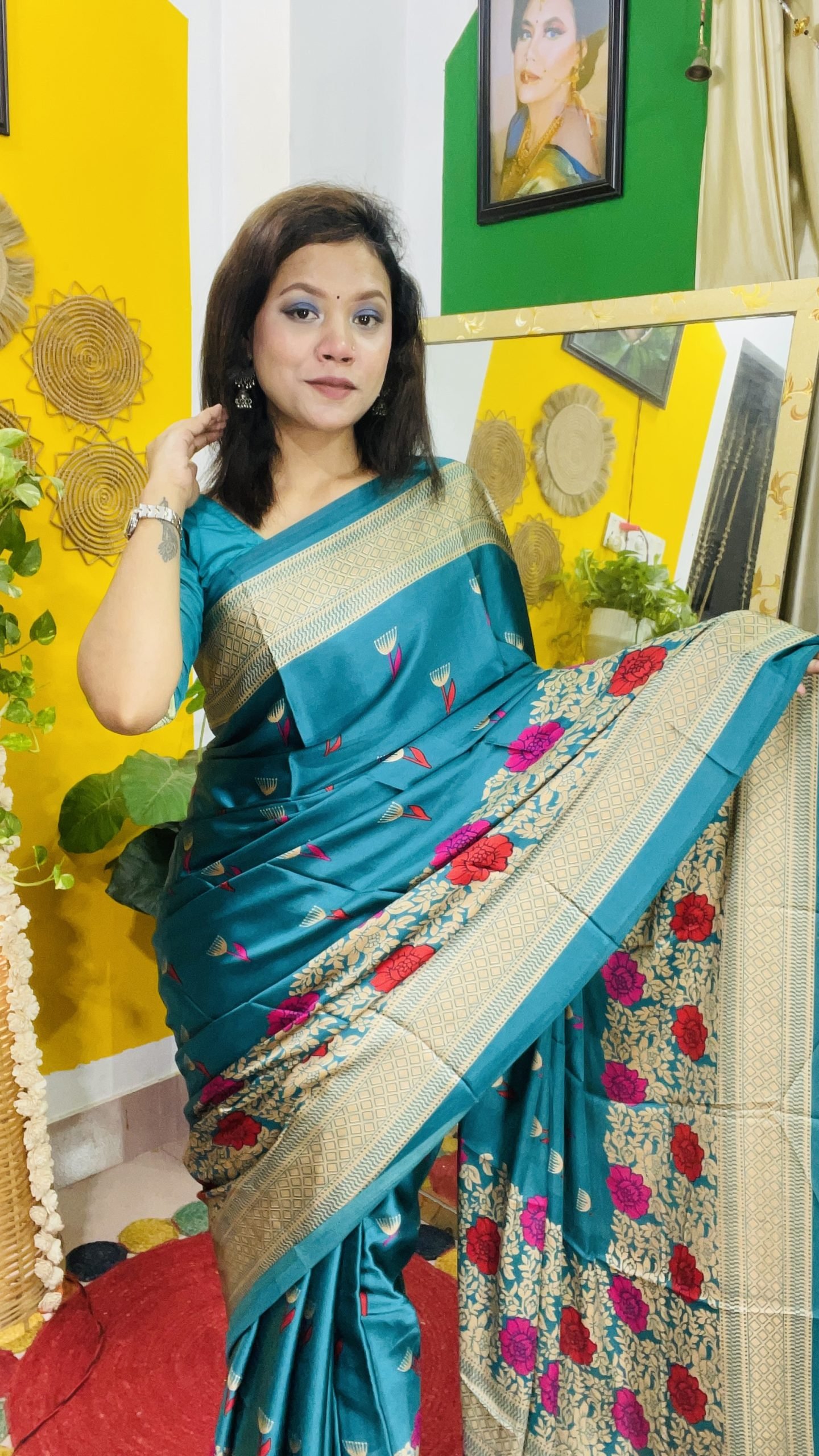Indian Silk Saree - Image 4