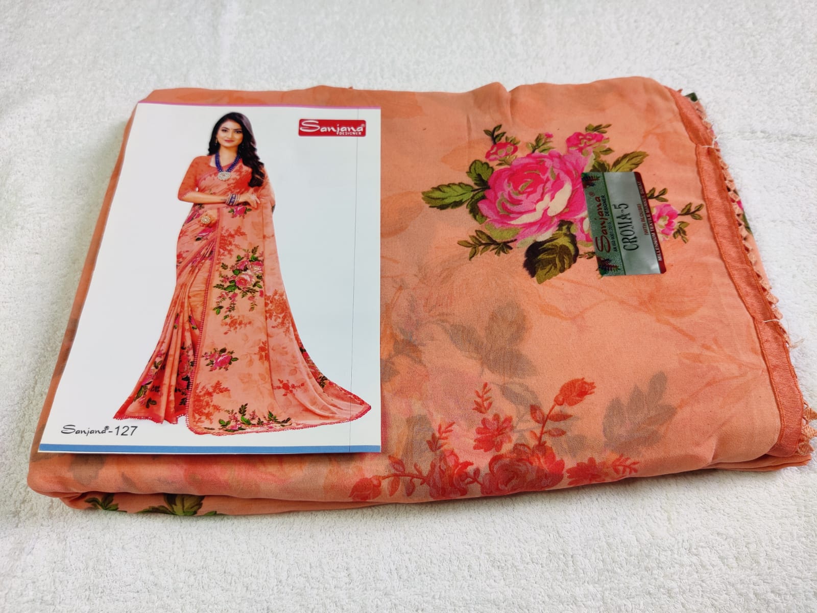 Indian Georgette Saree - Image 2