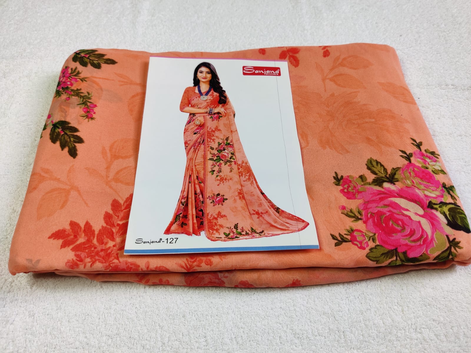 Indian Georgette Saree - Image 3