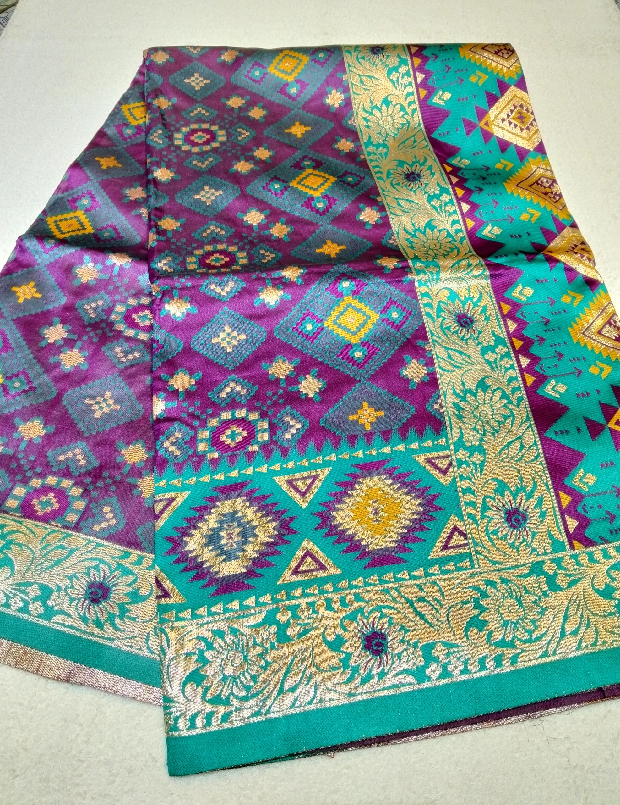 Indian Silk Katan Saree - Image 3