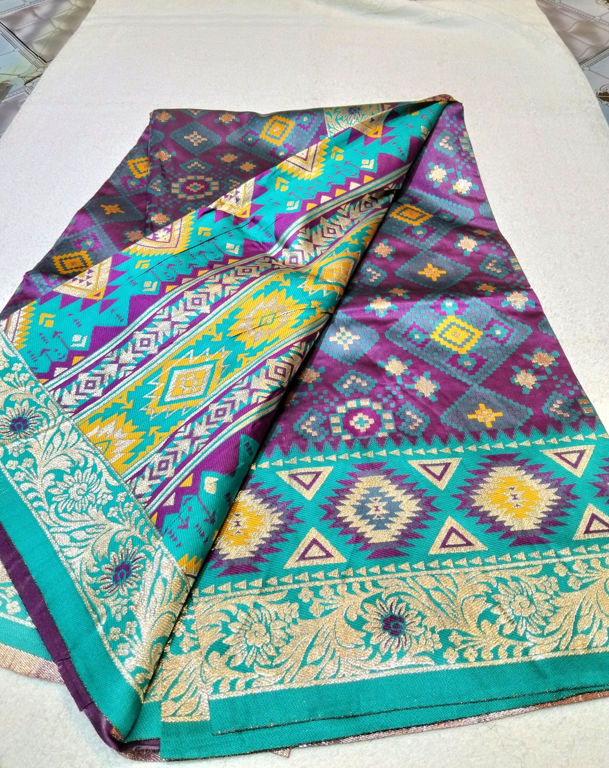 Indian Silk Katan Saree - Image 2