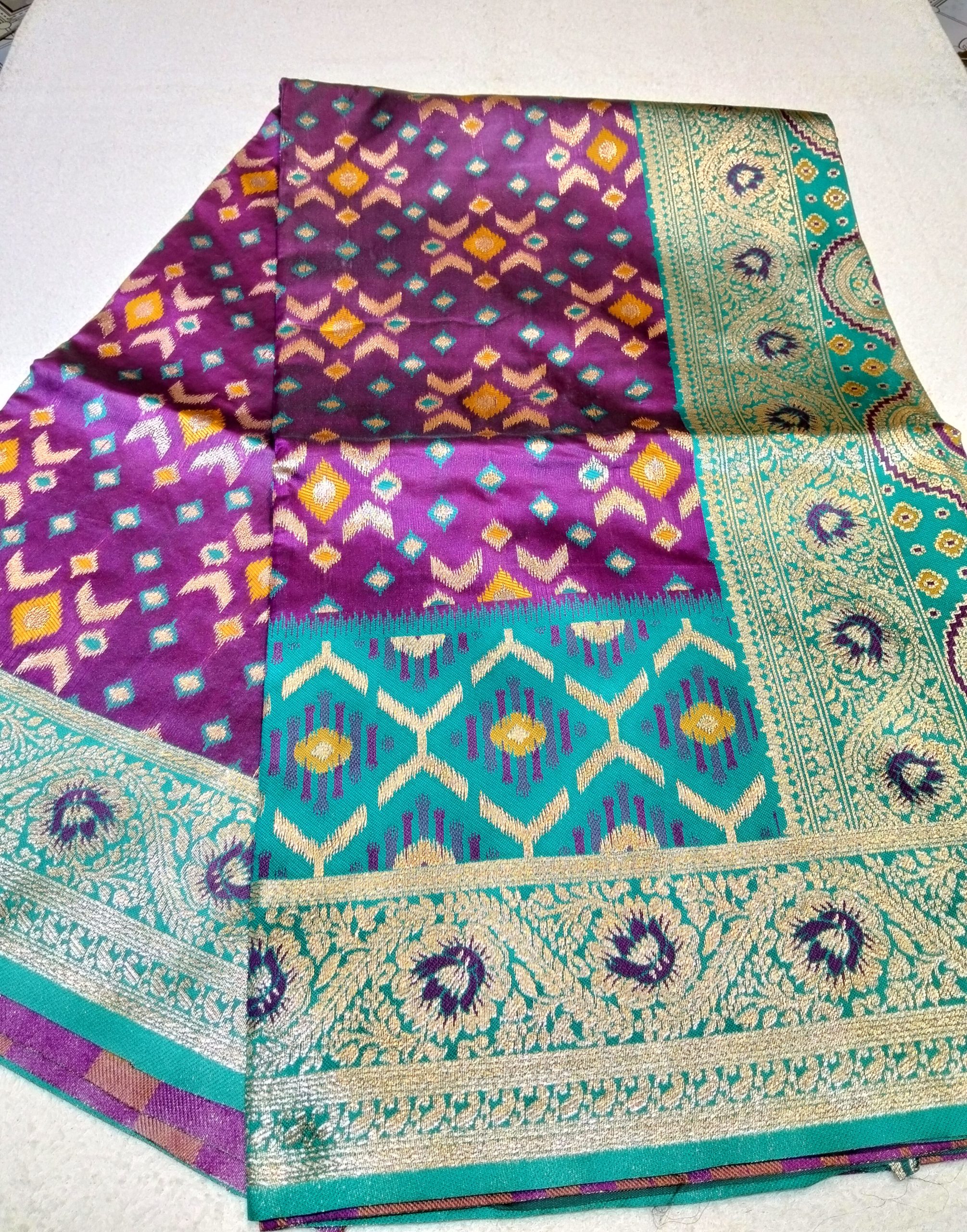 Indian Silk Katan Saree - Image 3