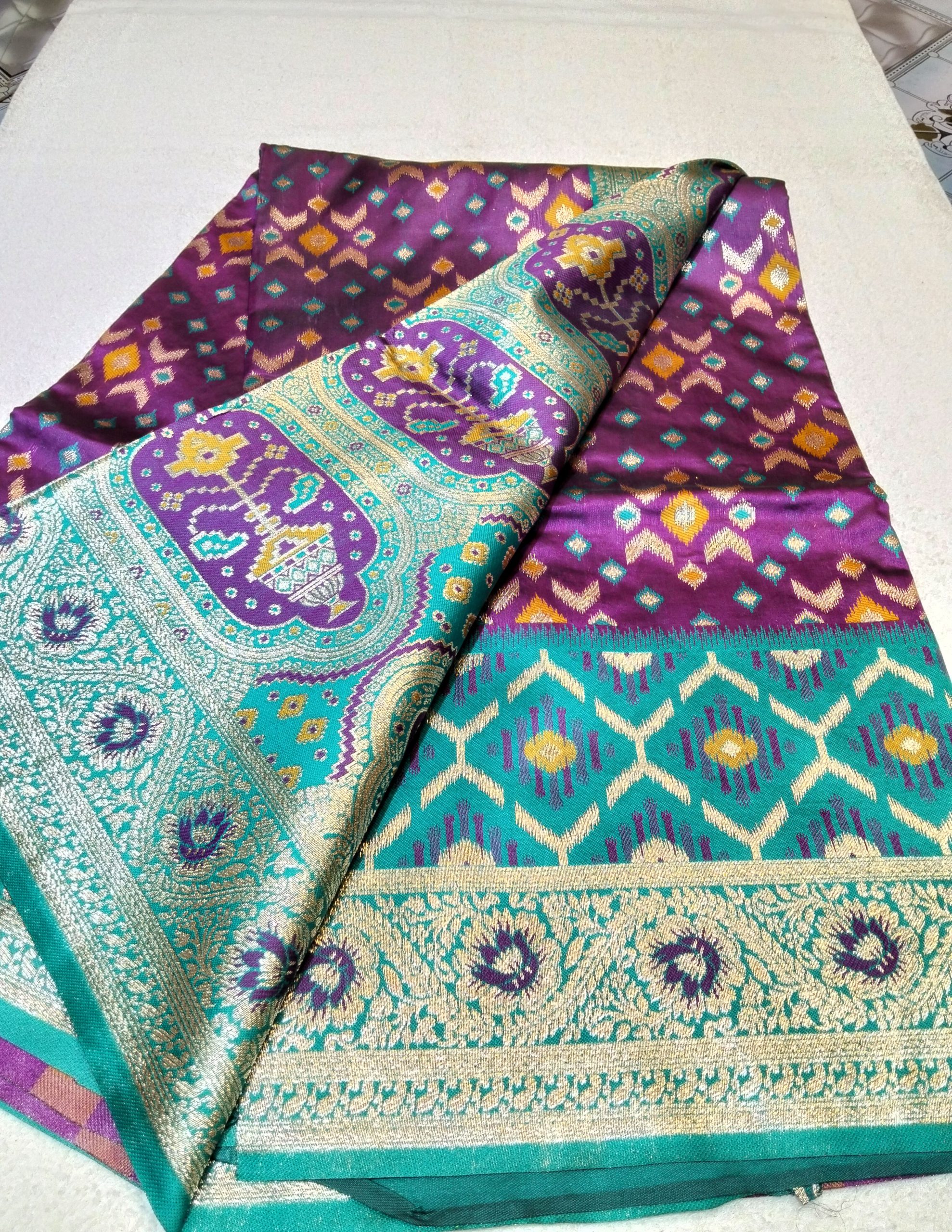 Indian Silk Katan Saree - Image 4