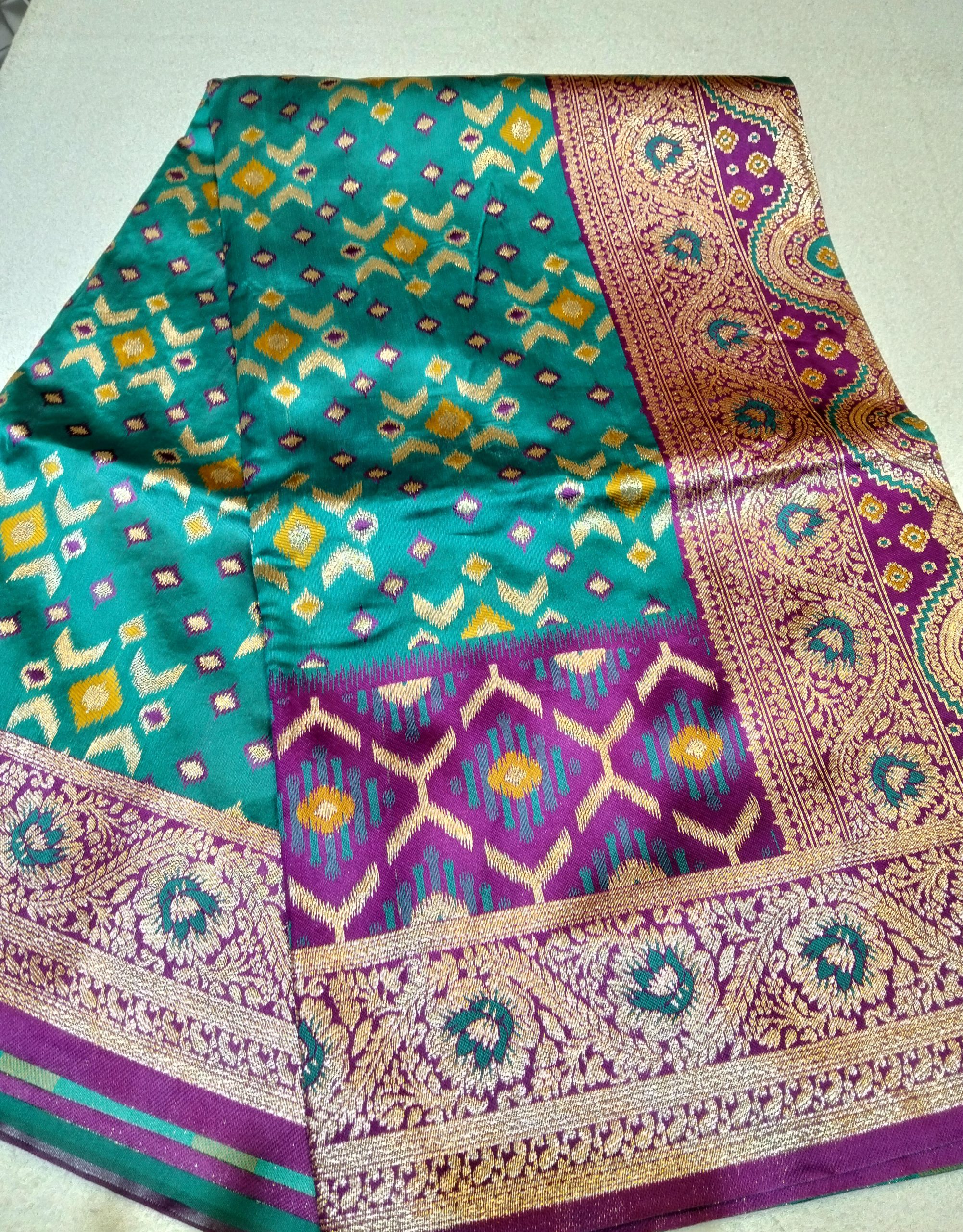 Indian Silk Katan Saree - Image 3