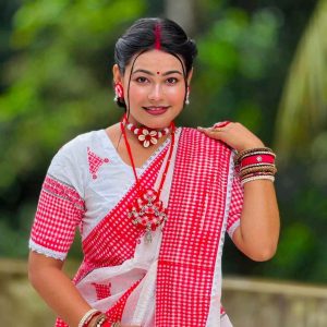 গামছা প্রিন্ট শাড়ী