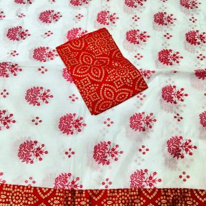 গামছা প্রিন্ট শাড়ী