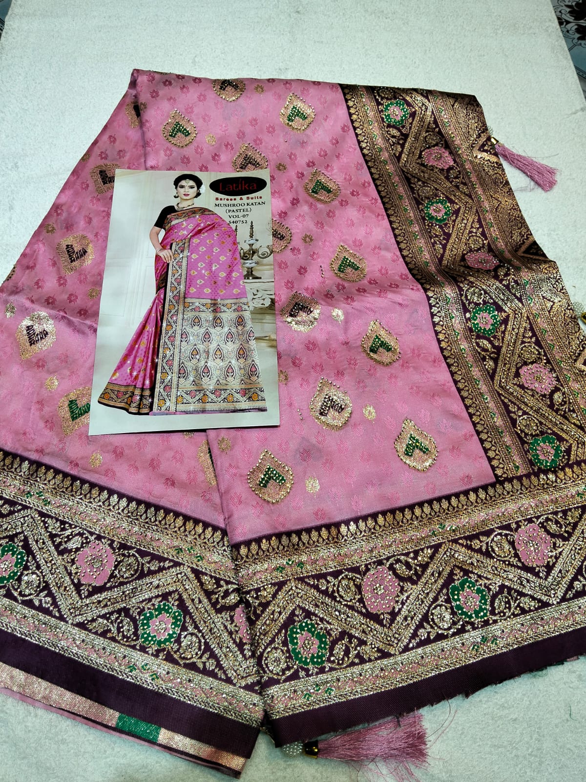 Indian Silk Katan Saree - Image 2