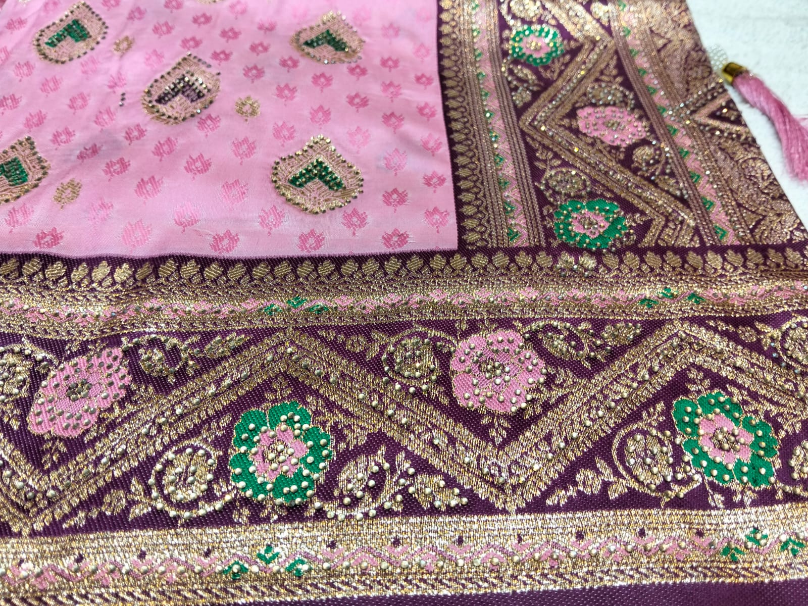 Indian Silk Katan Saree - Image 4