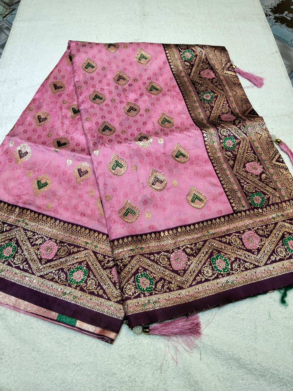 Indian Silk Katan Saree - Image 3